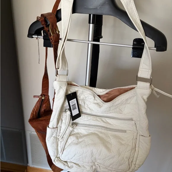 Elegant Brown and Cream Women's versatile crossbody or shoulder Bags - Picture 5 of 15